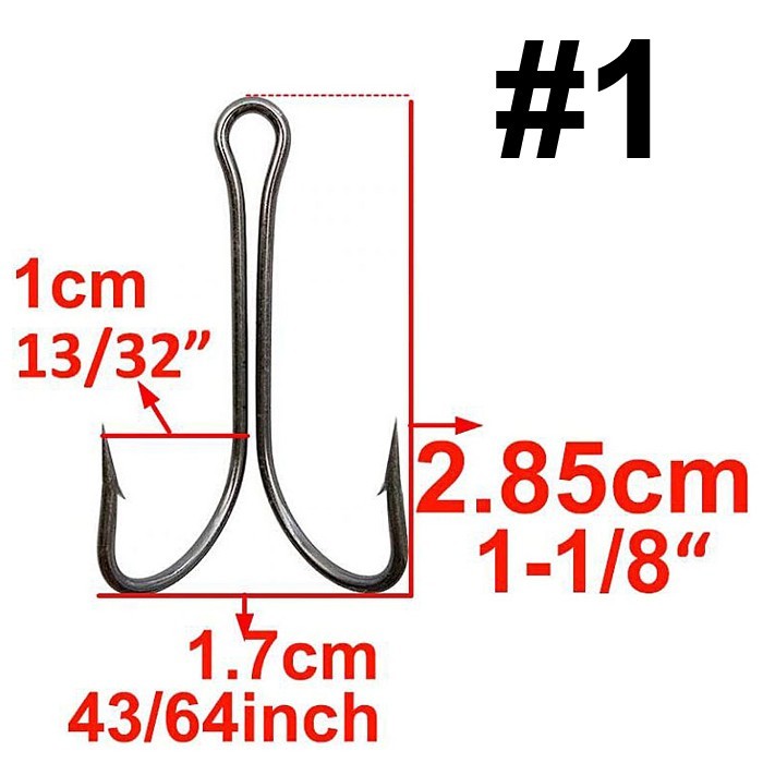 Двойные рыболовные крючки номер 1 купить в Киеве: цена, отзывы