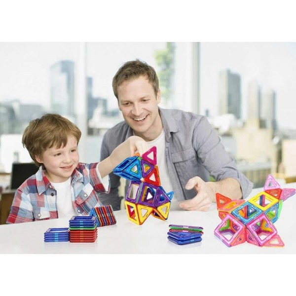 

Развивающий детский магнитный конструктор нового поколения Wellamart 106 предметов (5735)