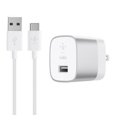 

Сетевое ЗУ Belkin Home Quick Charger 18W USB 3.0A, USB-C, 1.2m, silver