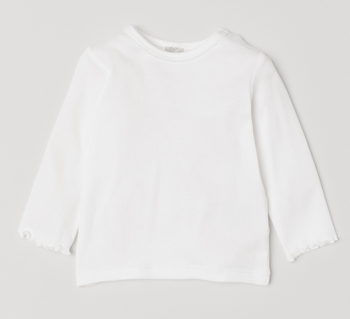 

Футболка с длинными рукавами для девочки H&M 0679236003 56 СМ Белый 60705
