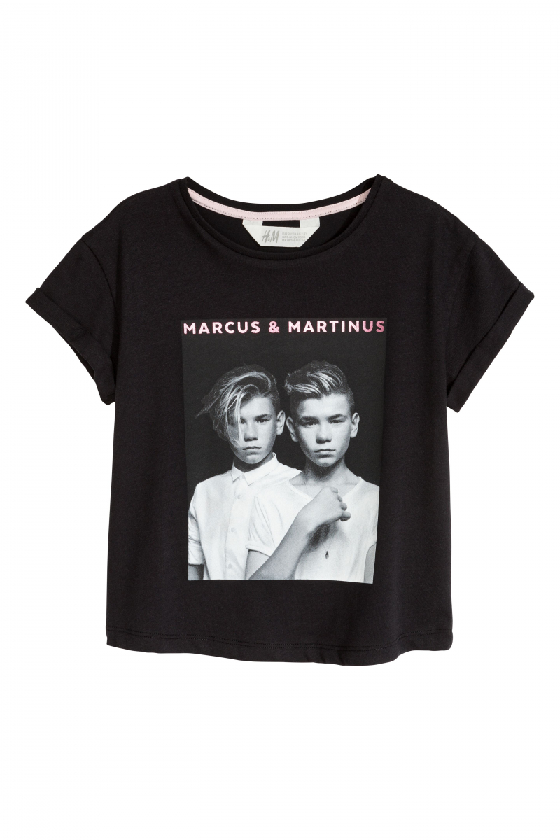 

Футболка для девочки H&M 0589975001 110 СМ Черный 60694