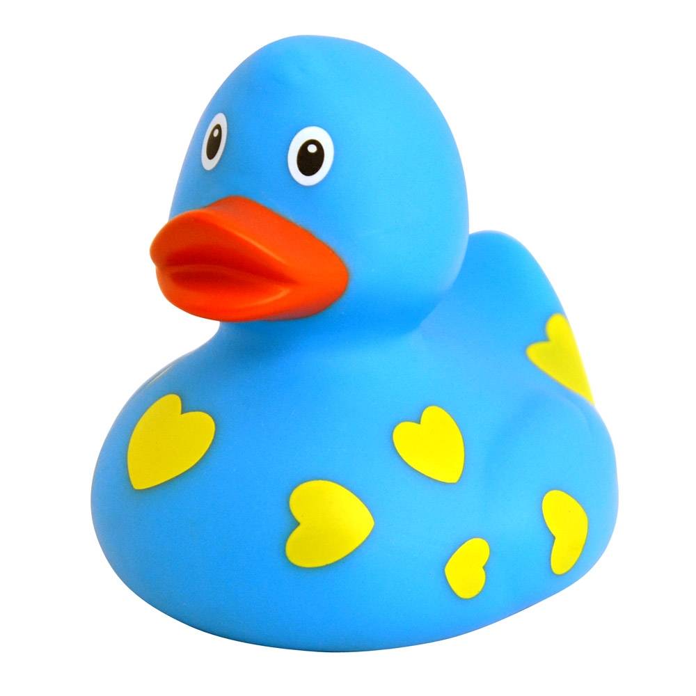 

Утка Голубая в желтых сердечках резиновая FunnyDucks L1042