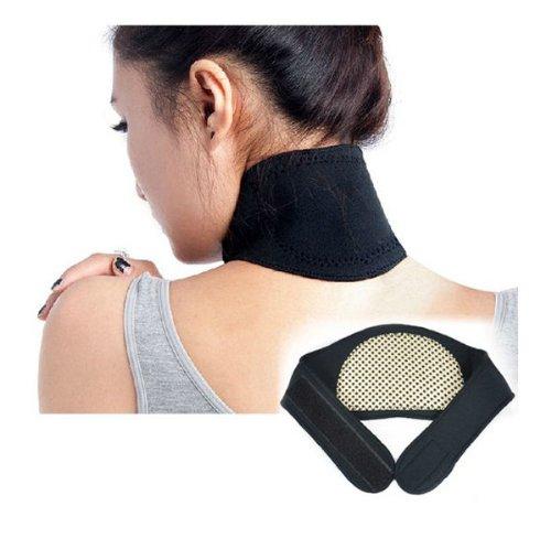 

Шейный бандаж с турмалином Self heating neck guard band Черный