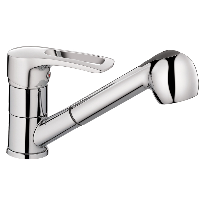

Смеситель для кухни Haiba HANSBERG 014 c выдвижной лейкой HB0208