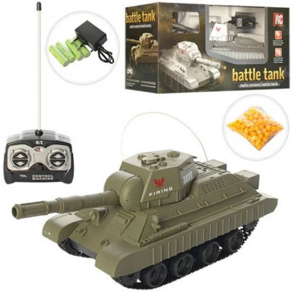 

Танк на радиоуправлении BK Toys 3886A стреляет пульками зеленый