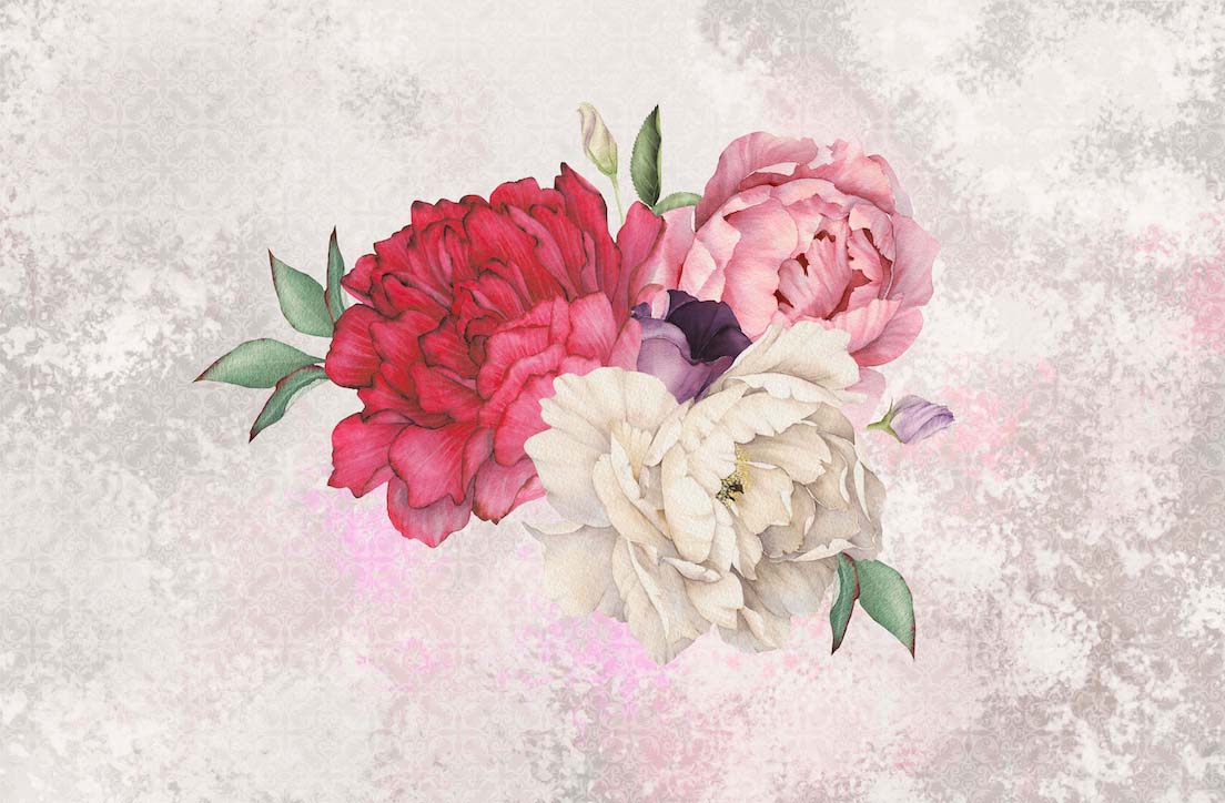 

Фотообои ArtSide Нежные пионы (120620183) Аква