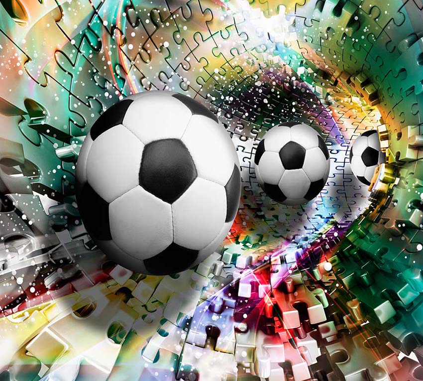 

Фотообои WS Wallpaper Футбольные мячи 294*270 (31265) Флора