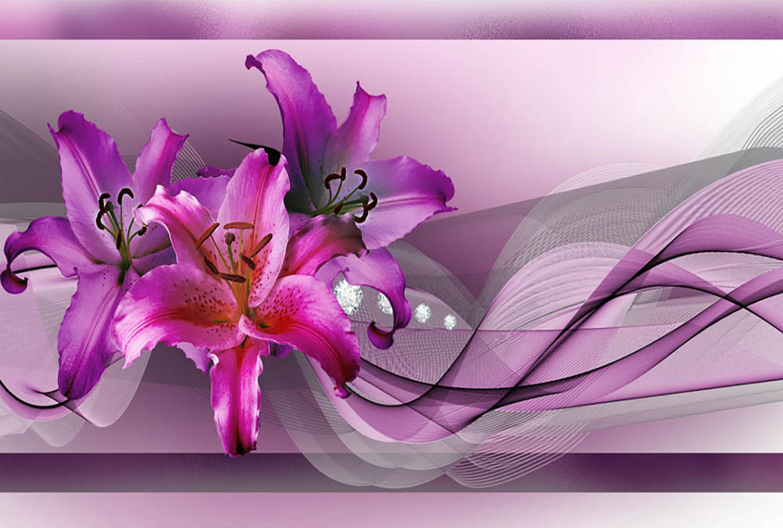 

Фотообои WS Wallpaper Бордовая орхидея 392*270 (31340) Флора