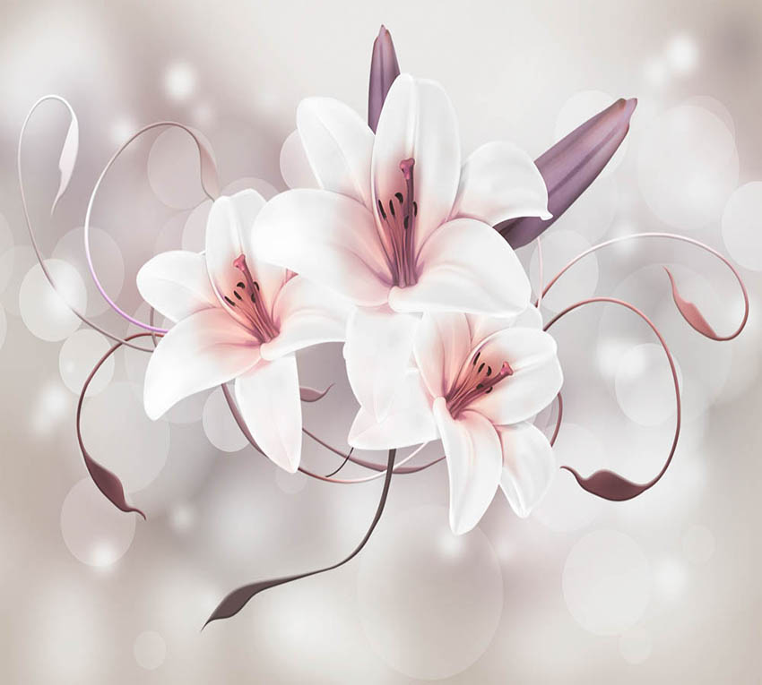 

Фотообои WS Wallpaper Орхидея 294*270 (31270) Песок