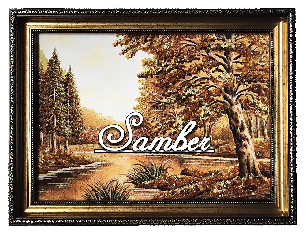 

Картина из янтаря Samber "Река" 36х47х3.5см