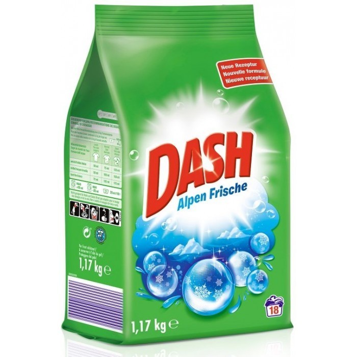 Стиральный порошок Dash Alpen Frische, 1.17 кг 18 стирок (4012400500338 ...