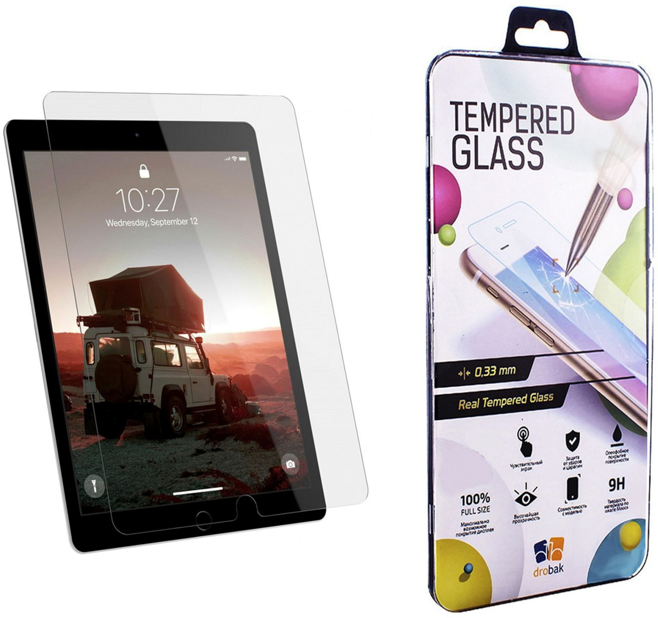 

Защитное стекло Drobak Tempered Glass для Apple iPad 10.2" A2197 2019
