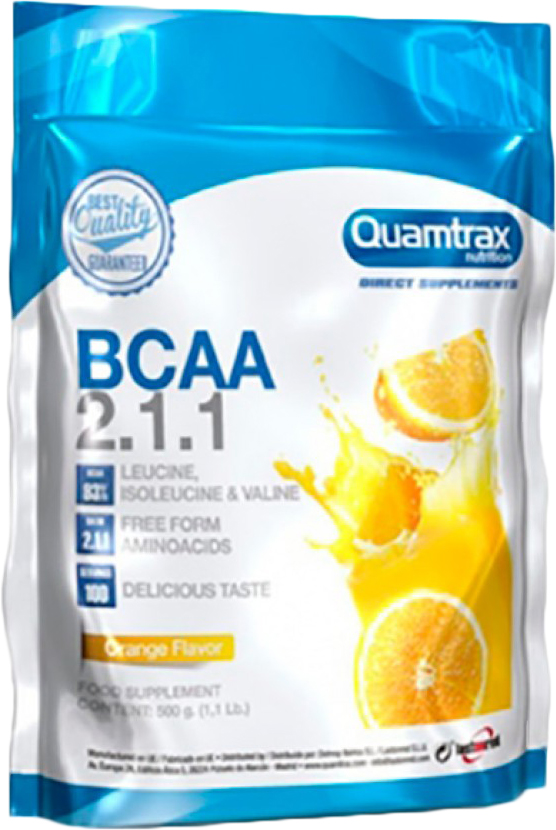 

Аминокислота Quamtrax BCAA 2:1:1 500 г Апельсин (8436046974609)