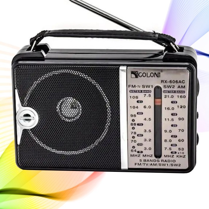 Портативный FM радиоприемник на батарейках и от сети GOLON RX-606 ФМ ...