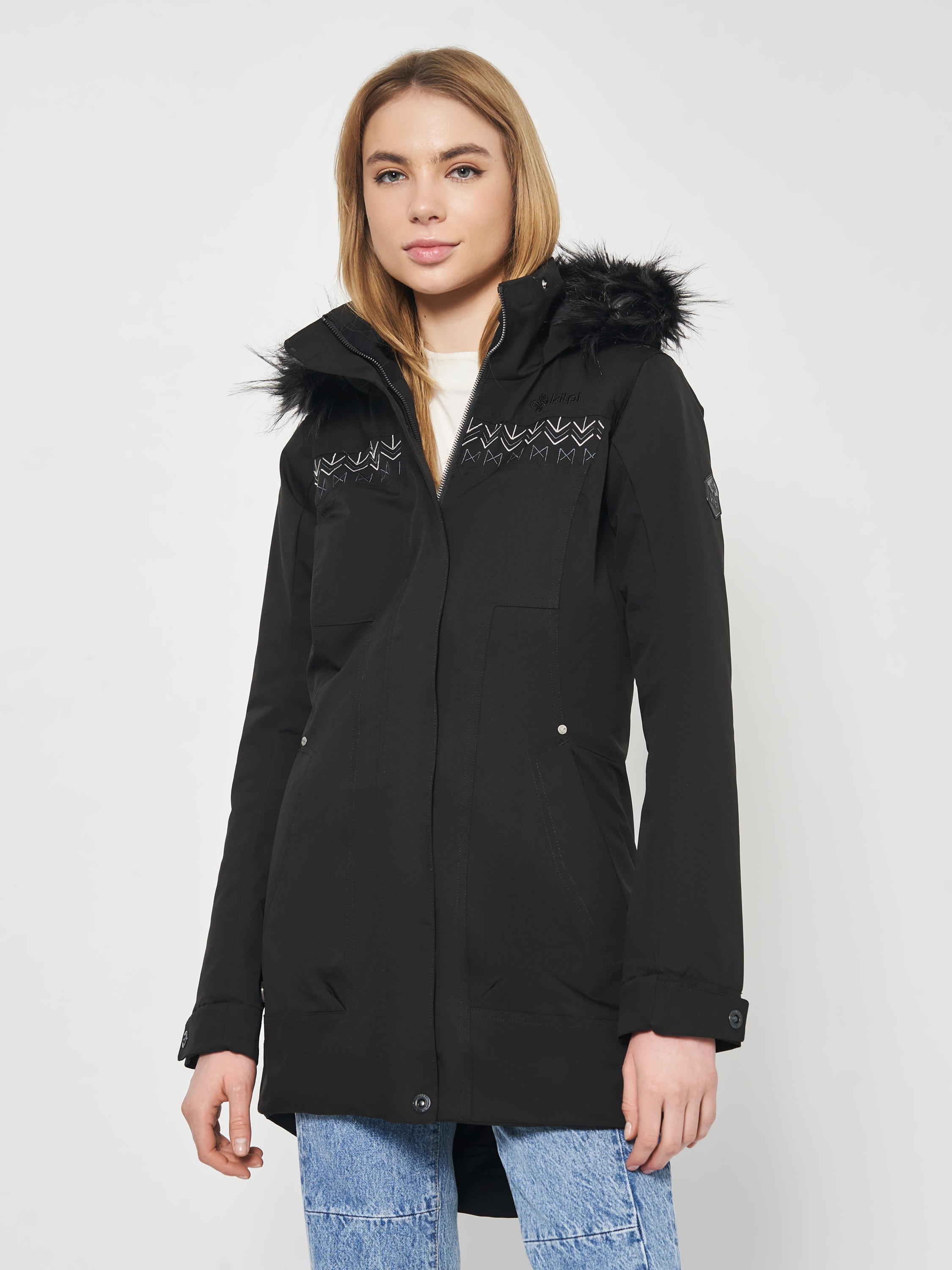 Акція на Куртка зимова жіноча Kilpi Peru-W QL0501KIBLK 36 Чорна від Rozetka