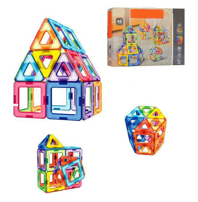 

Детский магнитный конструктор развивающий Best Toys 1002 46 деталей