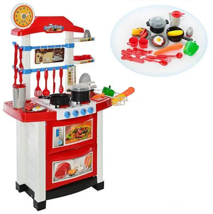 

Детская игровая звуковая кухня Super Cook Best Toys 889-3 Кухня для маленьких девочек Кухня для детей Маленькая детская кухня kitchen