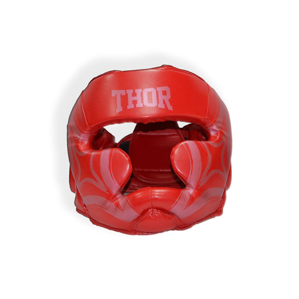 

Шлем для бокса THOR COBRA 727 XL /Кожа / красный