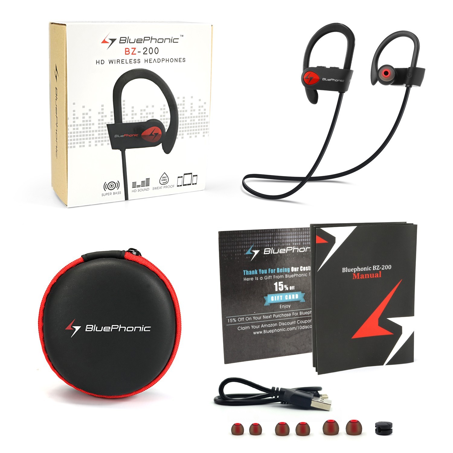 Bluephonic bluetooth wireless discount headphones