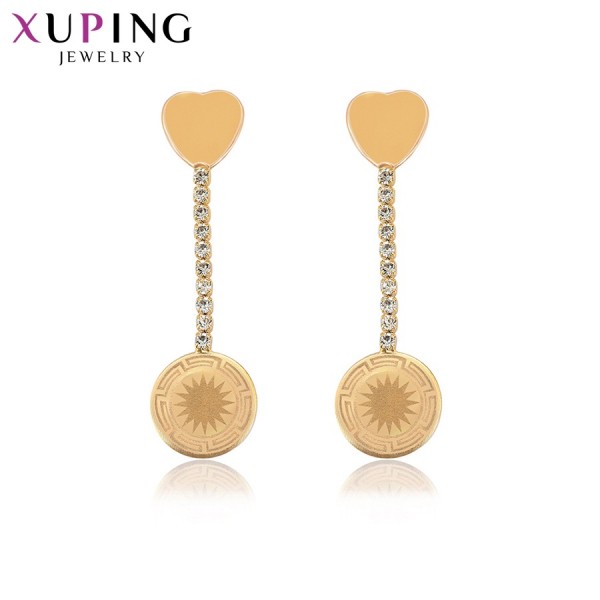 

Серьги Xuping с белыми фианитами позолота 18К 6205000