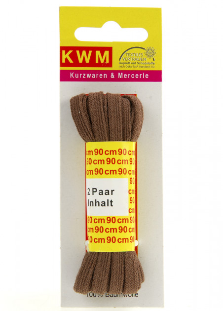 

Шнурки 90 см KWM коричневый