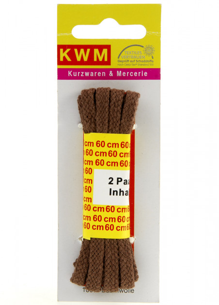 

Шнурки 60 см KWM коричневый