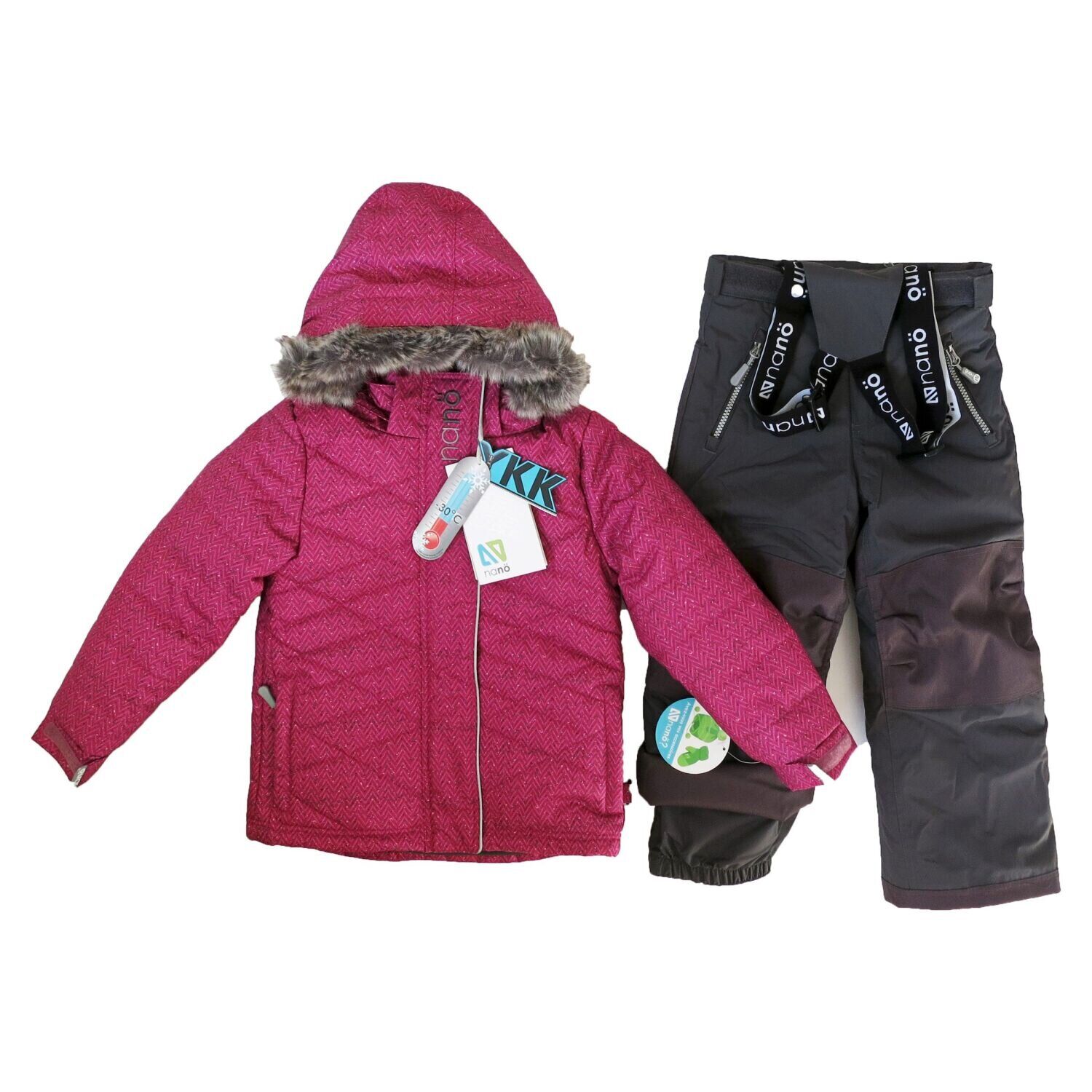 

Комплект зимний на флисе Nano F17M262 Розовый 92 см (F17M262-AnticPink/Black-2)