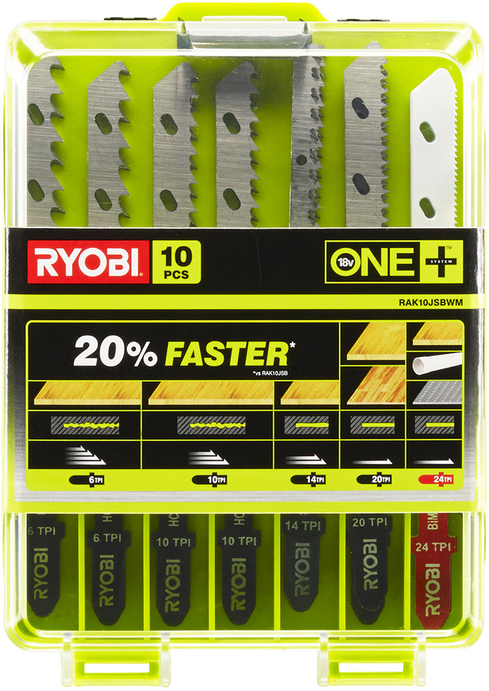 Пилочки для лобзика RYOBI RAK10JSBWM для дерева и металла 10 шт ...