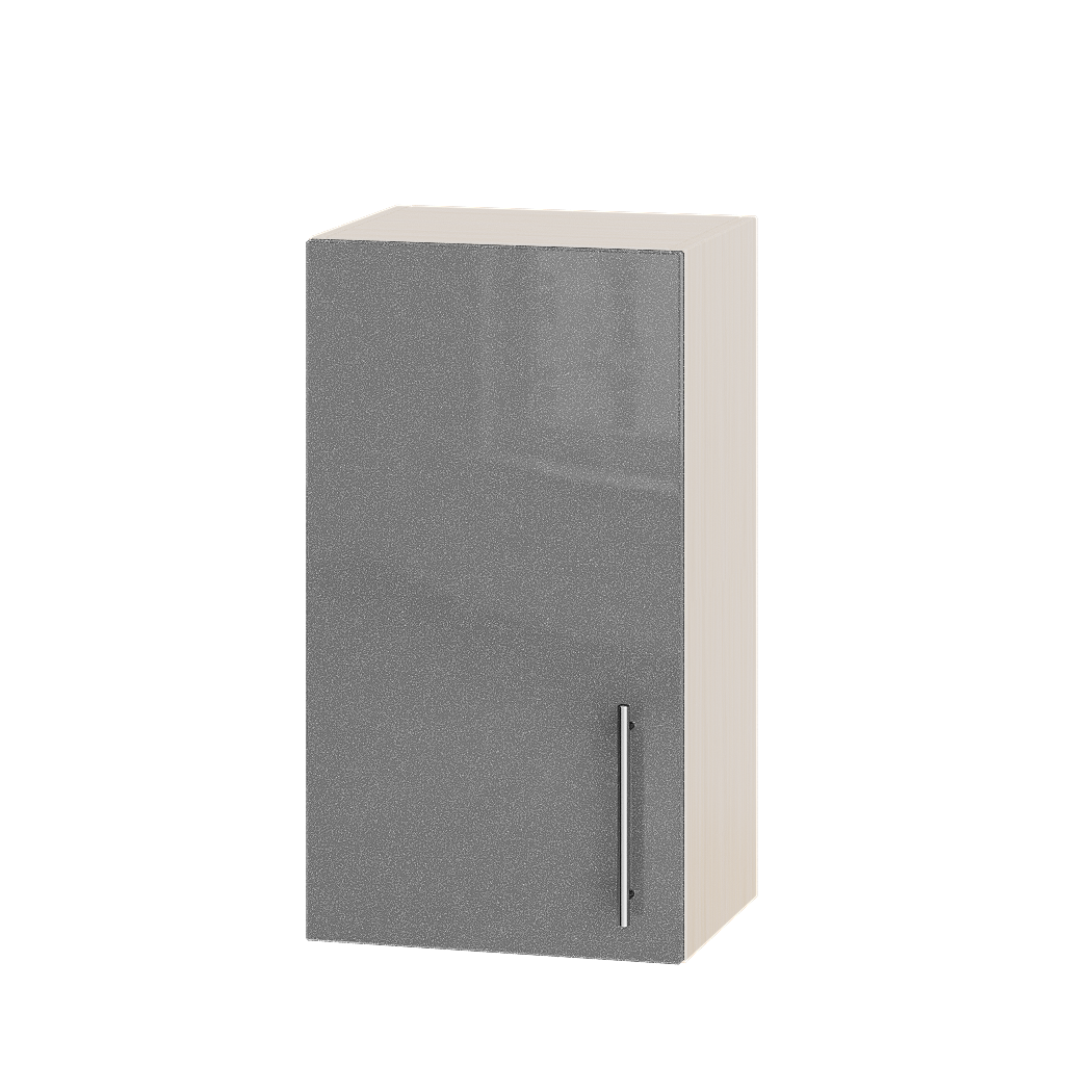 

Кухня Модерн модуль Верх В01-400 Серебристый металлик Глянец - Дуб молочный 40х30х72 см