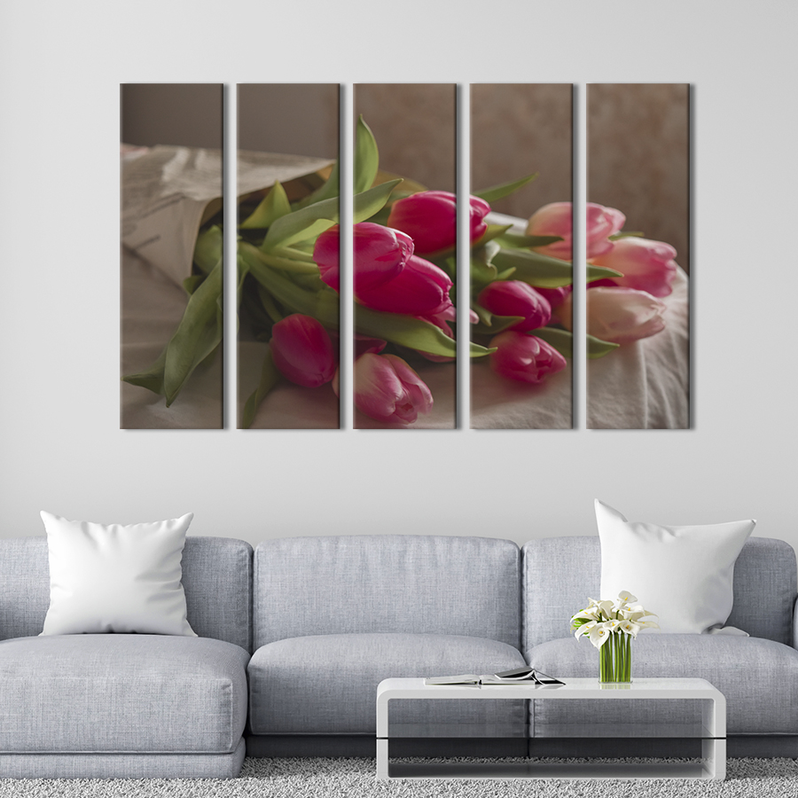 Настенный декор картина цветы картина на холсте Хрупкие розовые ...