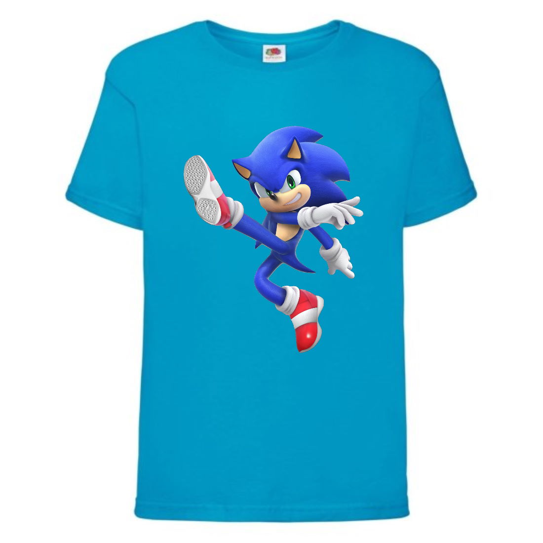 

Футболка детская Соник заносит ногу (SONIC) синяя (snc blu-03) 104 см