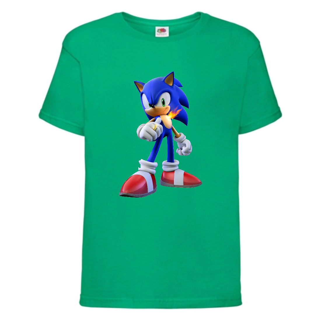 

Футболка детская Соник и пламя (SONIC) зеленая (snc grn-3) 104 см