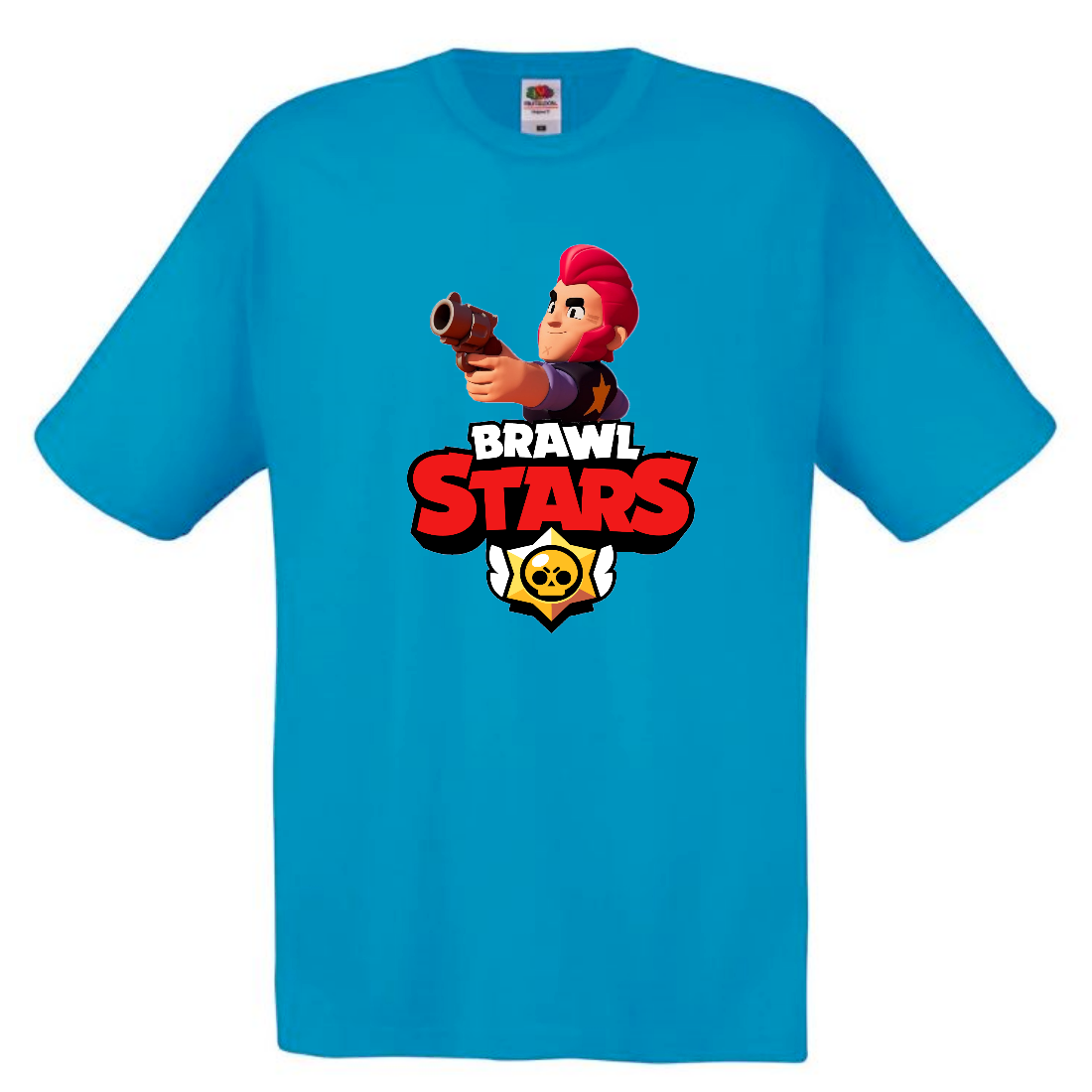 

Футболка детская Бравл Старс Кольт 2 (Brawl Stars Colt) голубая 128 см