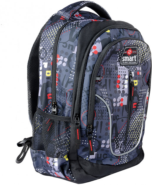 

Рюкзак школьный Smart TN-07 Global черный/серый для мальчиков (558630)