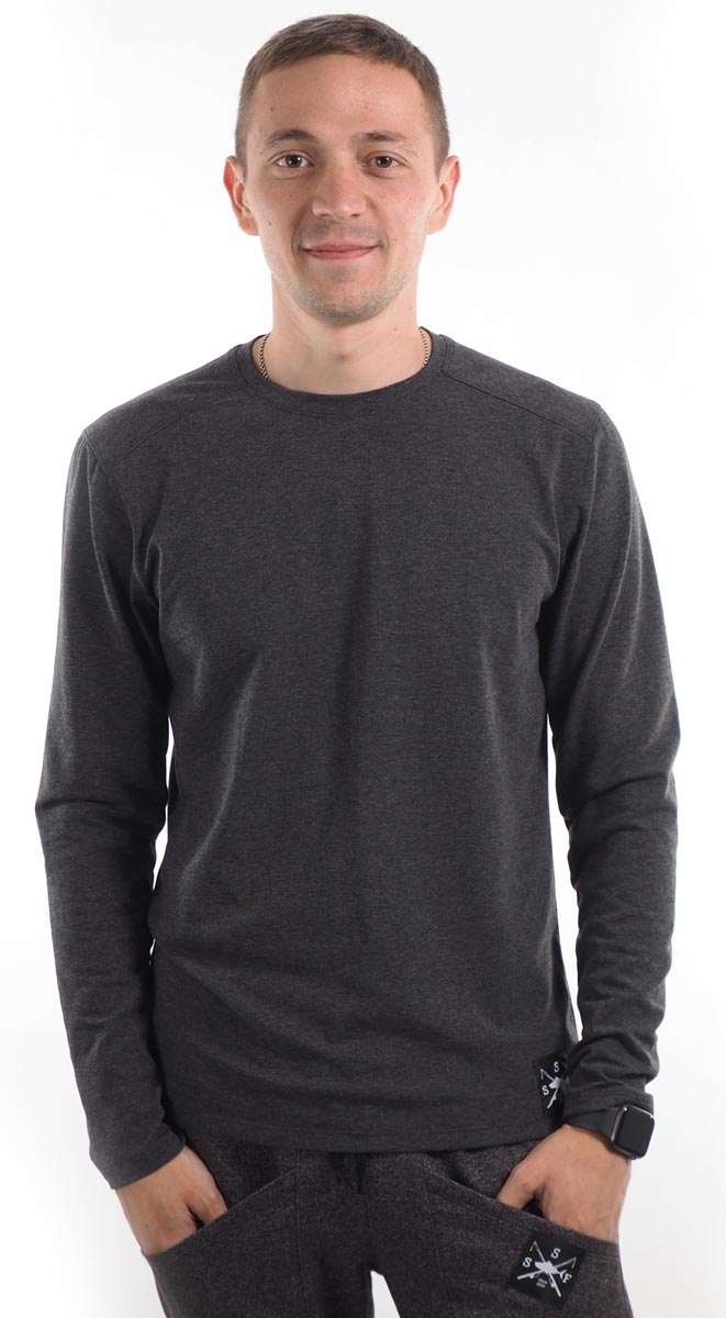 

Мужская футболка SSF Style с длинным рукавом темно-серая, Мужская футболка SSF Style с длинным рукавом темно-серая XL