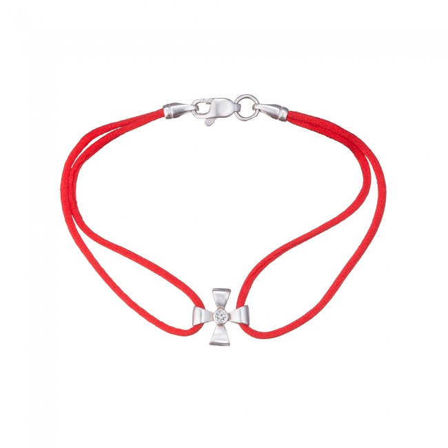 

Шнурок на руку с серебряной вставкой Jewel-case Красный 4123-kr 16.0