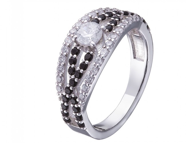 

Серебряное кольцо Jewel-case с куб. цирконием 1002-4 17