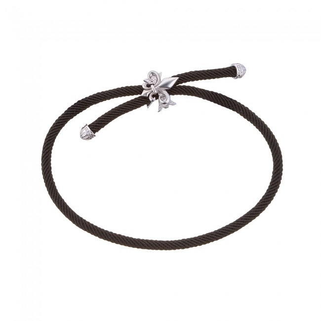 

Шнурок на руку с серебряной вставкой Jewel-case Черный безразмерный 4154-4