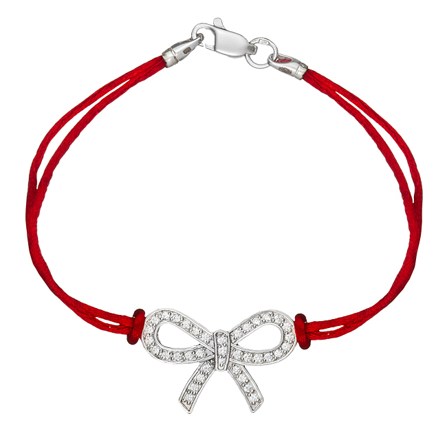 

Шнурок на руку с серебряной вставкой Jewel-case Красный 4036-kr 17.0