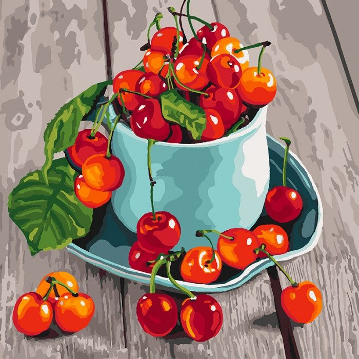 

Картина по номерам Черешневые вкусности Идейка 40*40 КНО5552