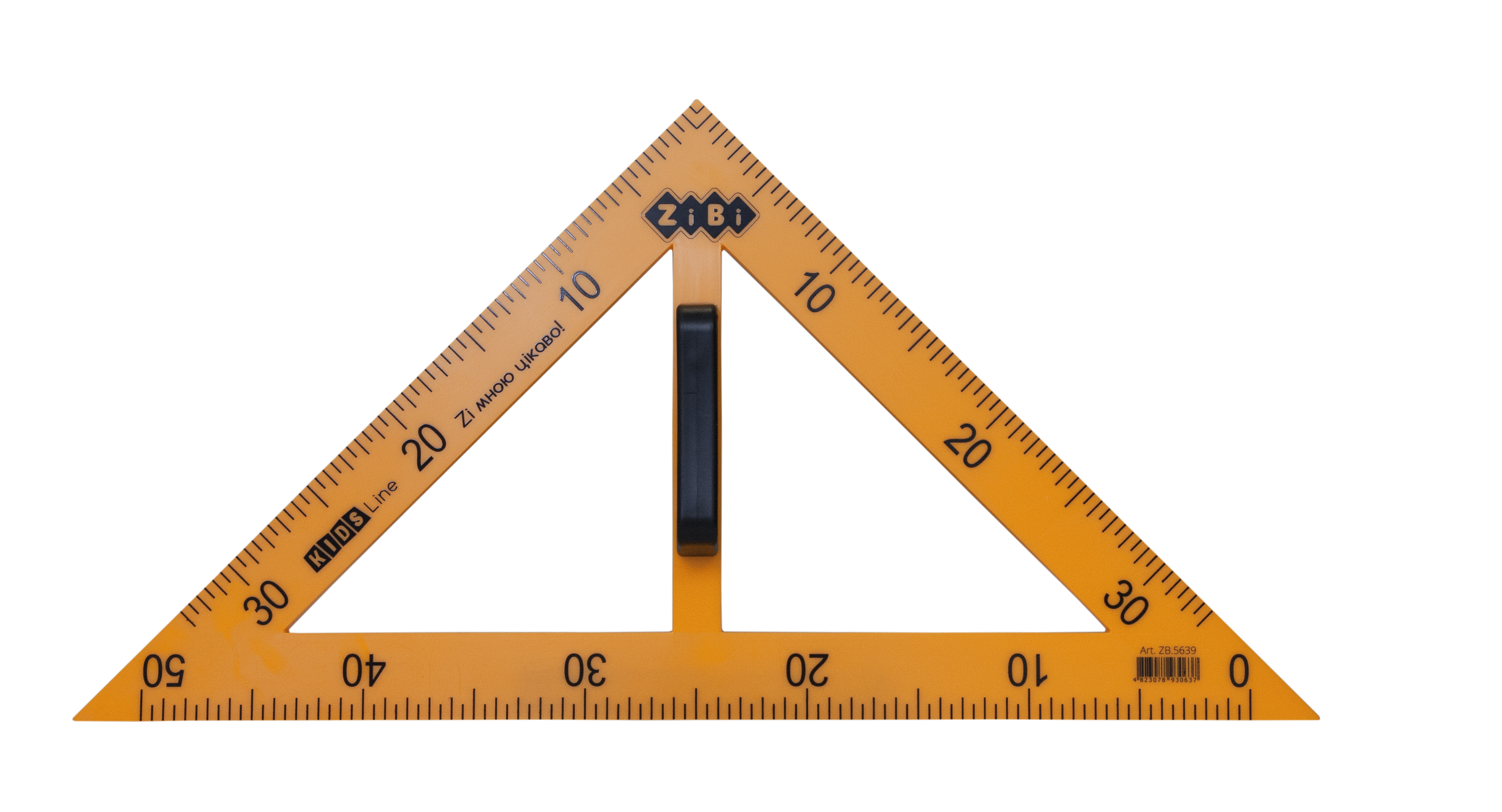 

Угольник ZiBi Teacher 50см 90/45 градусов для школьной доски желтый (ZB.5639)