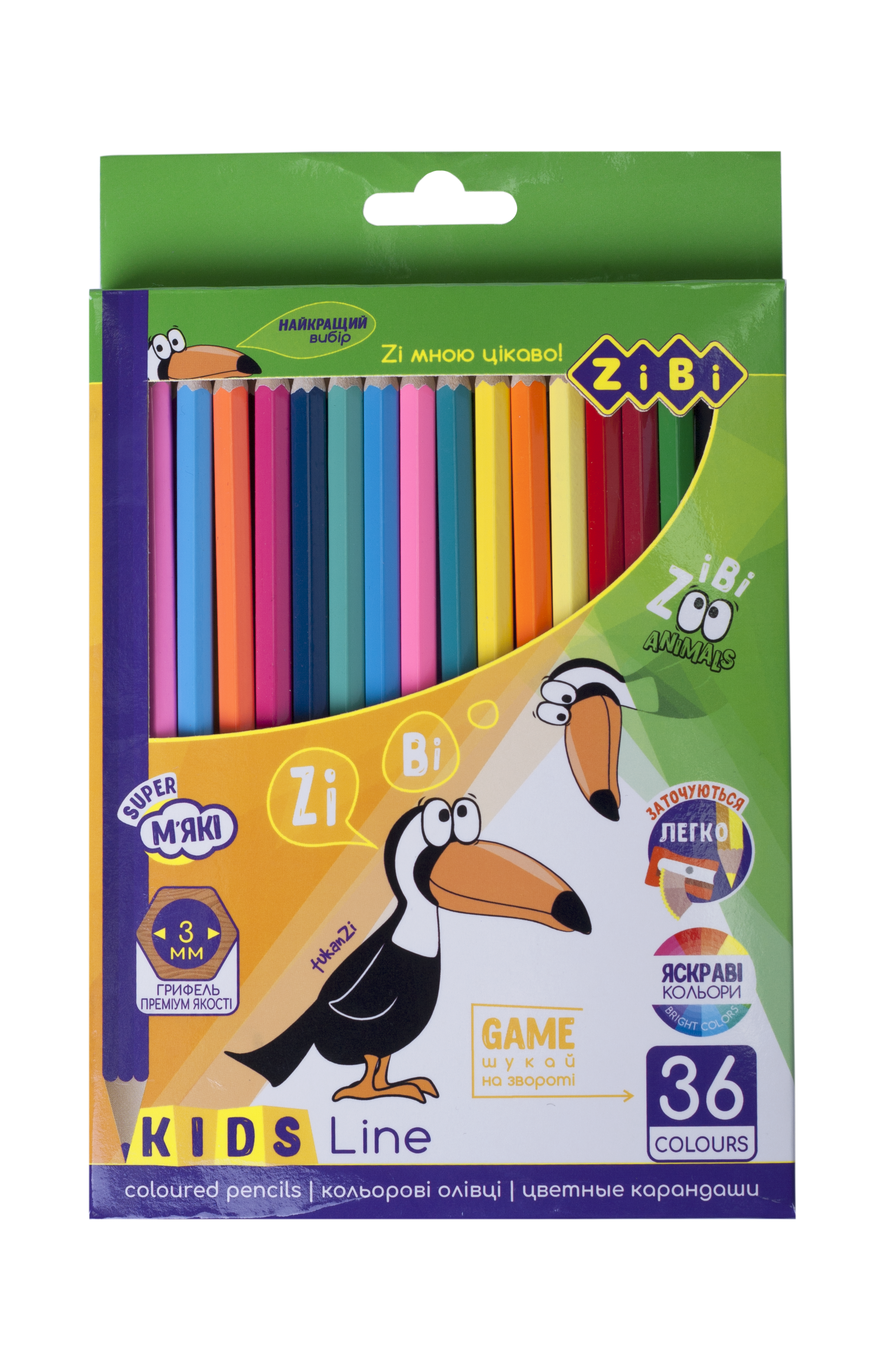 

Карандаши цветные ZiBi Kids Line 36 цветов (ZB.2417)
