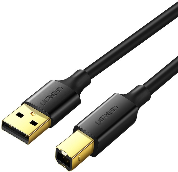 

Кабель синхронизации Ugreen US135 USB-A 2.0 - USB-B 2.0 Cable 3 м Black