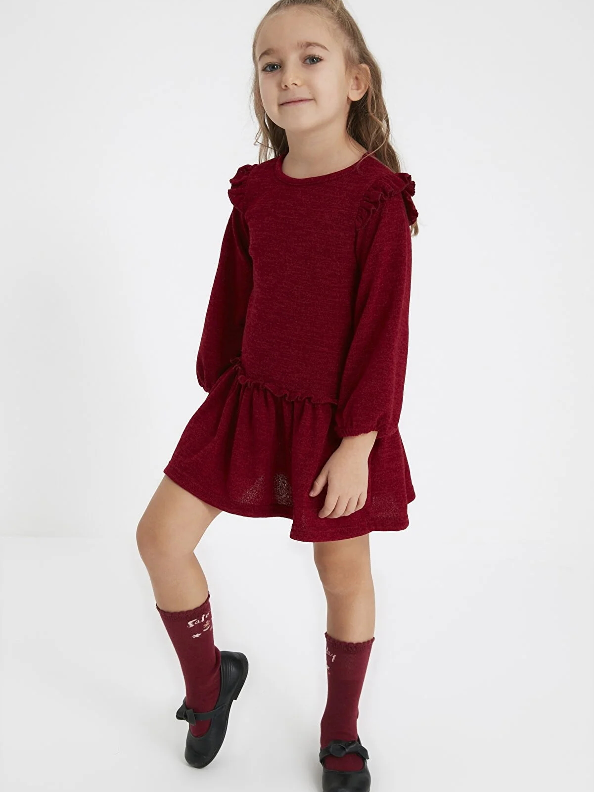 Акция на Дитяча сукня для дівчинки Trendyol TKDAW22EL2150 104-110 см Червона от Rozetka