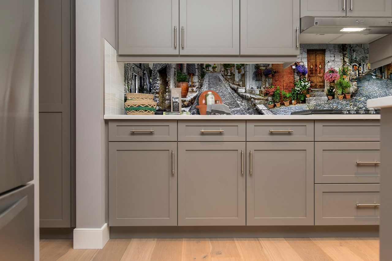 

Наклейки кухонный фартук Zatarga "Улицы Прованса 01 " 600х3000 мм серый