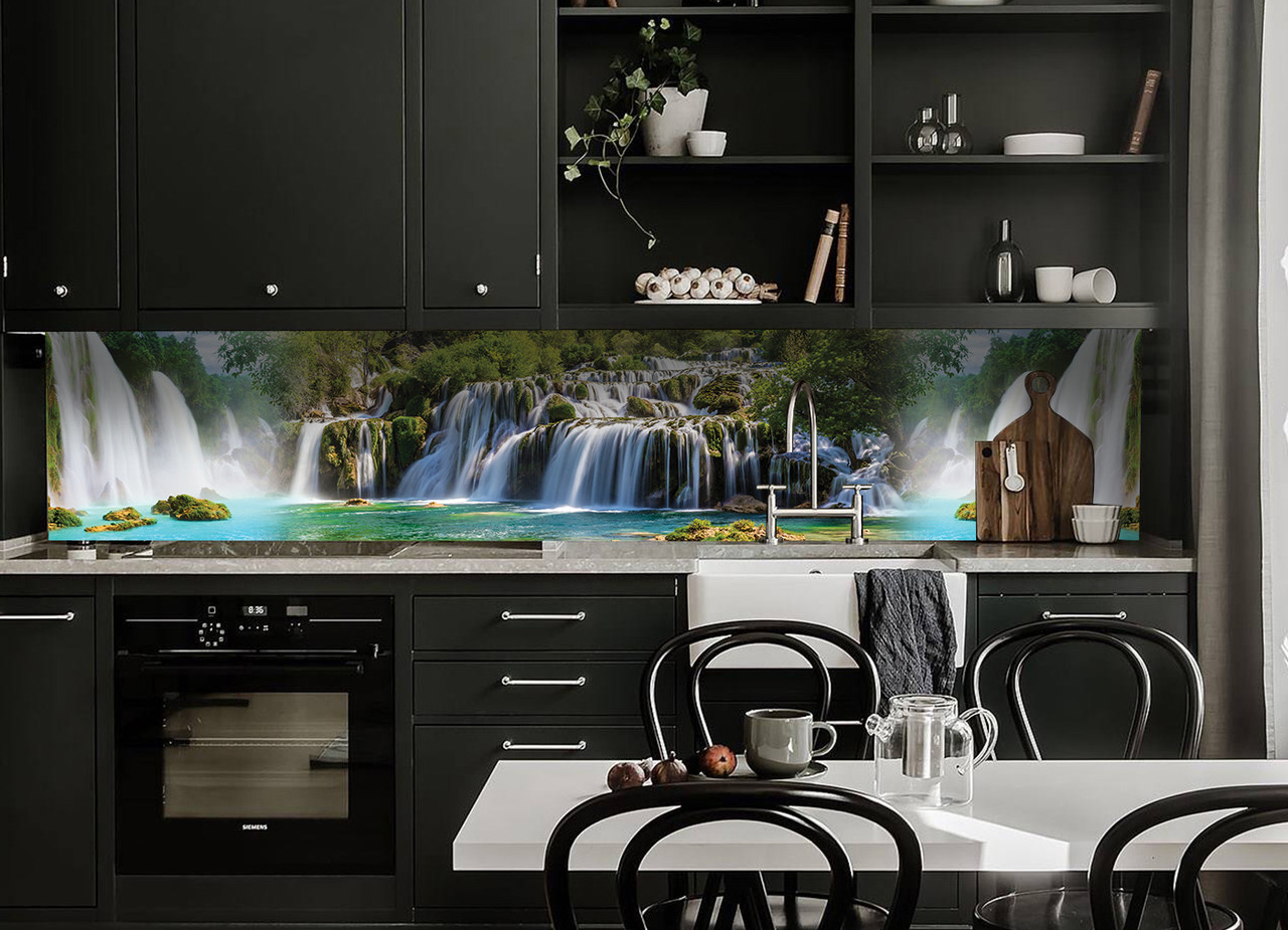 

Наклейки кухонный фартук Zatarga "Водопад тропический " 600х3000 мм