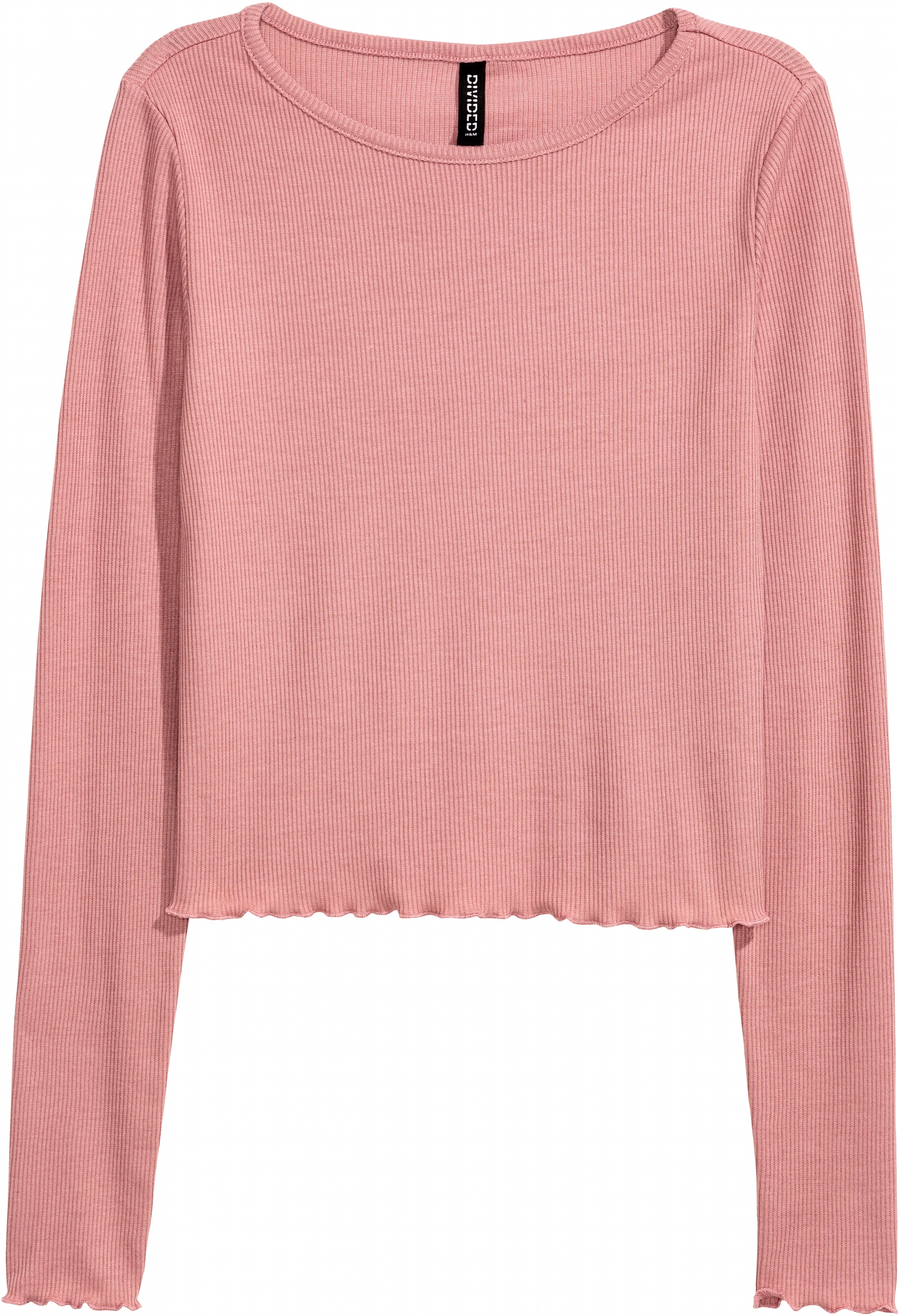 

Футболка с длинными рукавами H&M 04560424 S Розовая