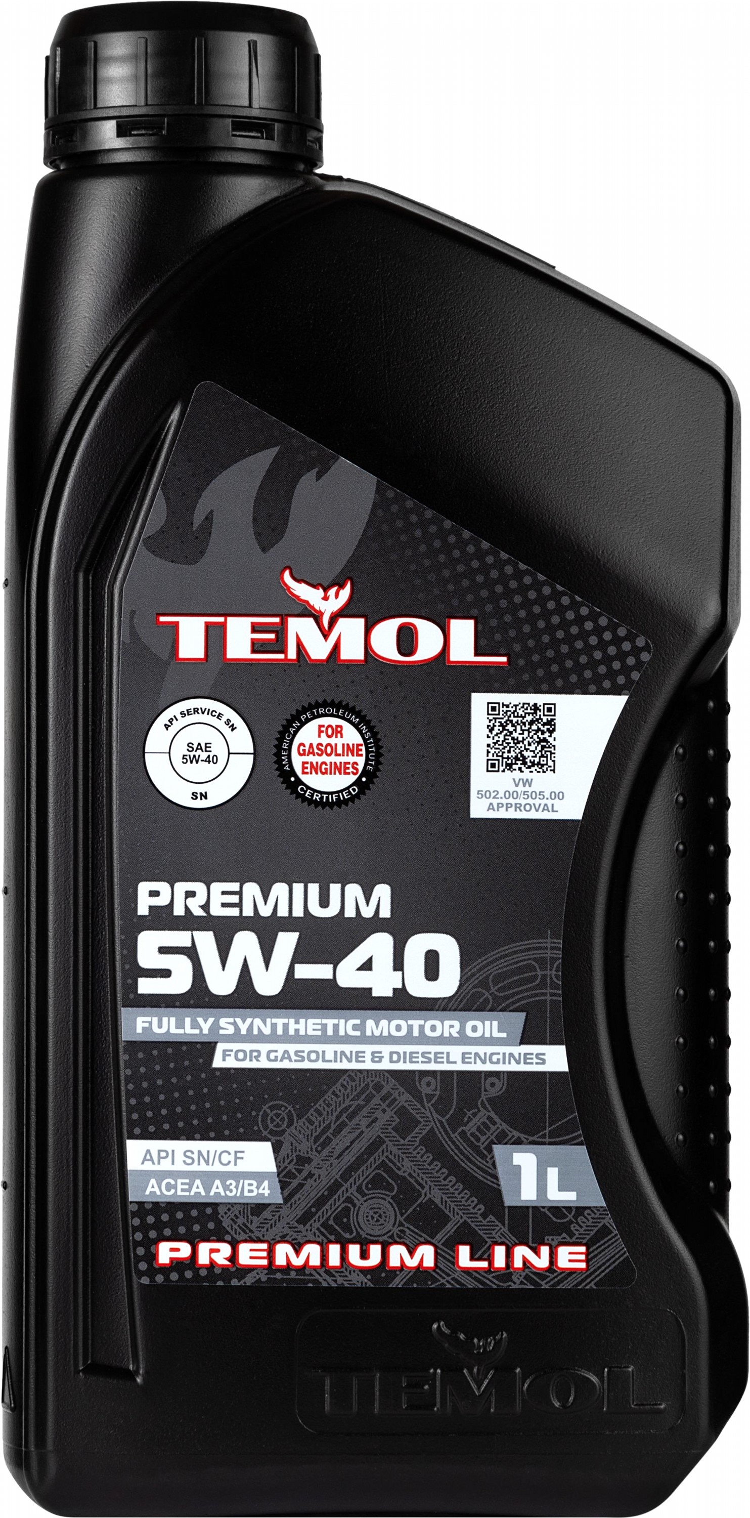 Моторное масло Temol Premium 5W-40 SN/CF 1 л (2200015644017) – фото ...
