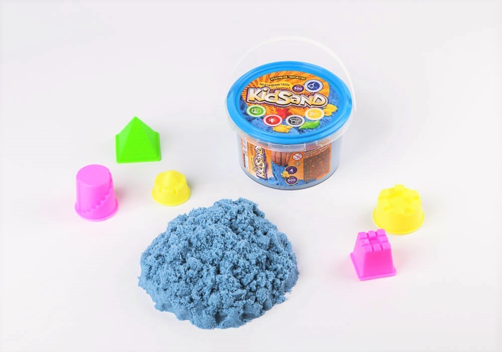 Кінетичний пісок KidSand 500г Синій + форми KS-01-02 – фото, відгуки ...
