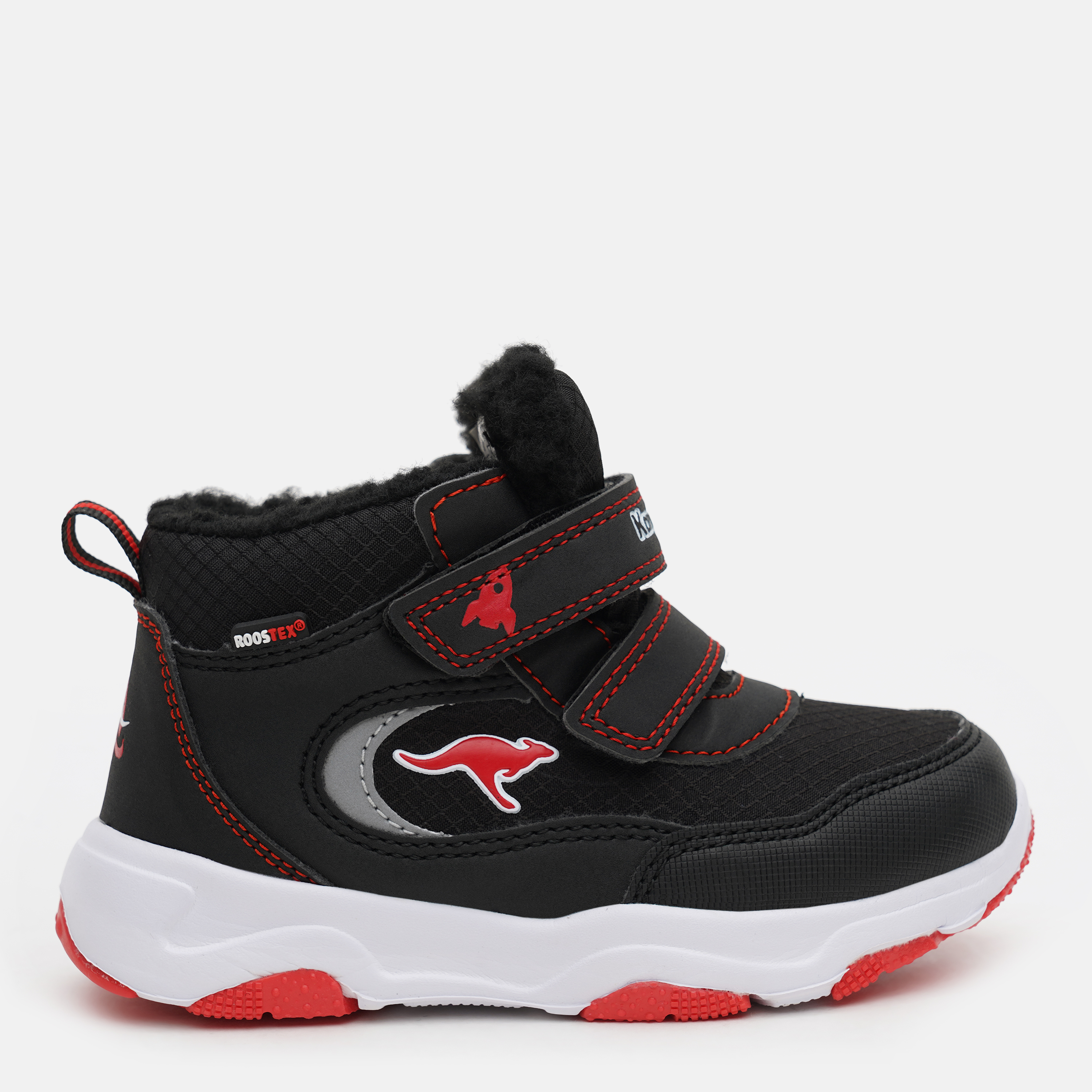 Акция на Дитячі зимові черевики для хлопчика Kangaroos 02221-5053-28 28 Чорний/Вогненно-червоний от Rozetka